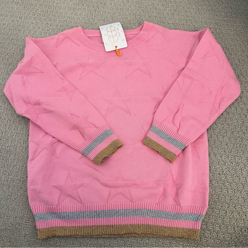 NWT EGG New York Pink Star Sweater